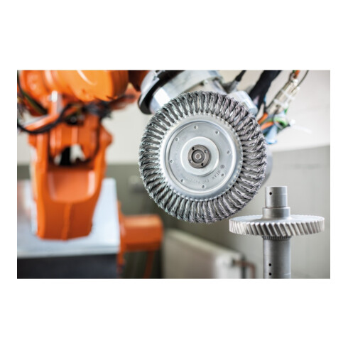 PFERD TOOLS Rundbürste gezopft RBG Ø 250x16x50,8 mm Bohrung Stahl-Draht-Ø 0,50mm stationär