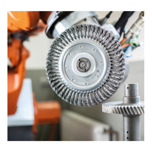 PFERD TOOLS Rundbürste gezopft RBG Ø 250x16x50,8 mm Bohrung Stahl-Draht-Ø 0,50mm stationär