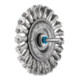 PFERD TOOLS Rundbürste gezopft RBG Ø100x12 mm Schaft-Ø6 mm Edelstahl-Draht-Ø0,50-1