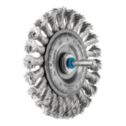 PFERD TOOLS Rundbürste gezopft RBG Ø100x12 mm Schaft-Ø6 mm Edelstahl-Draht-Ø0,50