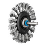 PFERD TOOLS Rundbürste gezopft RBG Ø76x12 mm Schaft-Ø6 mm Edelstahl-Draht-Ø0,50