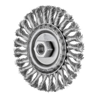 PFERD TOOLS Rundbürste gezopft RBG Ø 115x12 mm M14 Edelstahl-Draht-Ø 0,35 mm Winkelschleifer
