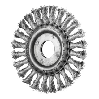 PFERD TOOLS Rundbürste gezopft RBG Ø 115x12x22,2 mm Edelstahl-Draht-Ø 0,50mm Winkelschleifer (10)