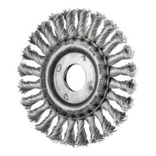 PFERD TOOLS Rundbürste gezopft RBG Ø 115x12x22,2 mm Edelstahl-Draht-Ø 0,50mm Winkelschleifer (10)