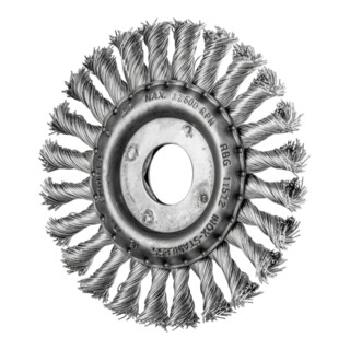 PFERD TOOLS Rundbürste gezopft RBG Ø 115x12x22,2 mm Edelstahl-Draht-Ø 0,50mm Winkelschleifer