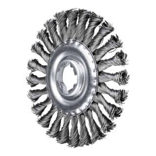 PFERD TOOLS Rundbürste gezopft RBG Ø 125x12 Bohrung 22,2 mm/X-LOCK Stahl-Draht-Ø 0,50mm Winkelschleifer