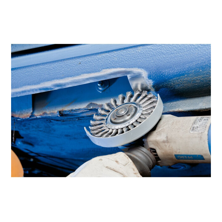 PFERD TOOLS Rundbürste gezopft RBG Ø 125x12x22,2 mm Stahl-Draht-Ø 0,50mm Winkelschleifer
