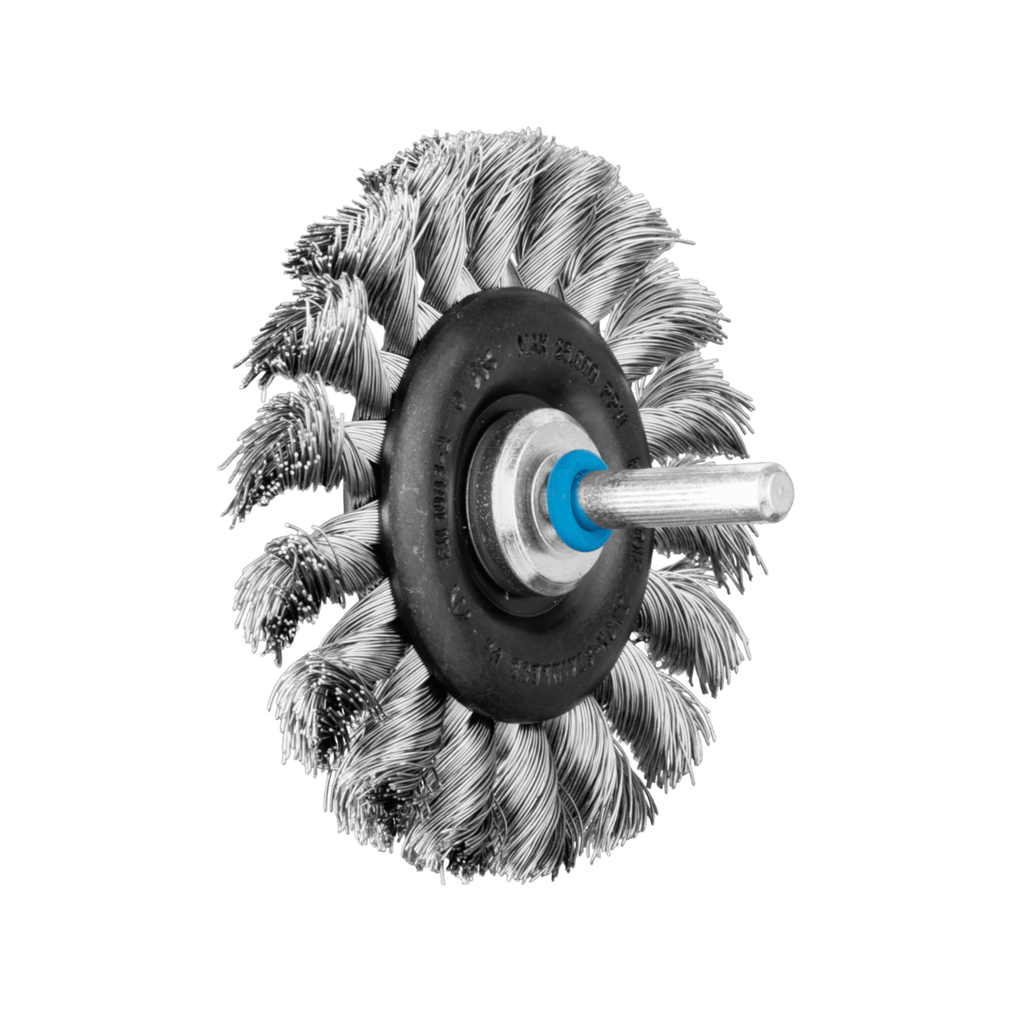 PFERD TOOLS Rundbürste gezopft RBG Ø76x12 mm Schaft-Ø6 mm Edelstahl-Draht-Ø0,35