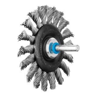 PFERD TOOLS Rundbürste gezopft RBG Ø76x6 mm Schaft-Ø6 mm Edelstahl-Draht-Ø0,50