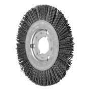 PFERD TOOLS Rundbürste schmal ungezopft RBU Ø 150x16xvariable Bohrung Keramik-Filament-Ø 1,10mm Korn 120