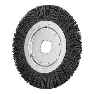 PFERD TOOLS Rundbürste schmal ungezopft RBU Ø 200x16xvariable Bohrung Keramik-Filament-Ø 1,10mm Korn 120