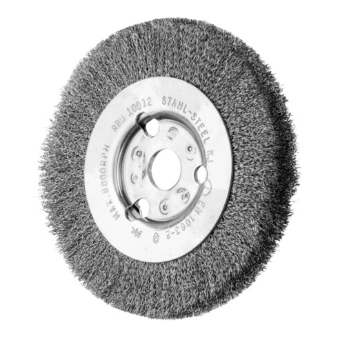 PFERD TOOLS Rundbürste schmal ungezopft RBU Ø100x12x14 mm Bohrung Stahl-Draht-Ø0,15