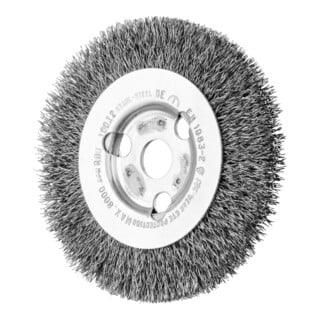 PFERD TOOLS Rundbürste schmal ungezopft RBU Ø100x12x14 mm Bohrung Stahl-Draht-Ø0,30