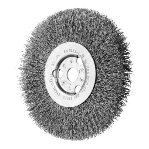 PFERD TOOLS Rundbürste schmal ungezopft RBU Ø125x12x14 mm Bohrung Stahl-Draht-Ø0,30