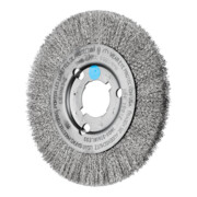 PFERD TOOLS Rundbürste schmal ungezopft RBU Ø150x12xvariable Bohrung Edelstahl-Draht-Ø0,30