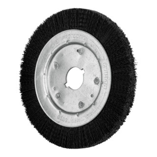 PFERD TOOLS Rundbürste schmal ungezopft RBU Ø200x16xvariable Bohrung Kunststoffbesatz-Ø0,40