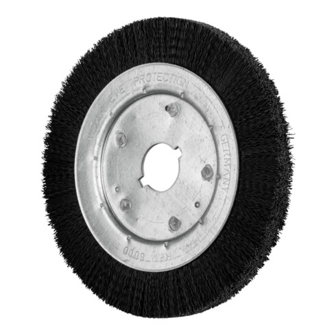 PFERD TOOLS Rundbürste schmal ungezopft RBU Ø200x16xvariable Bohrung Kunststoffbesatz-Ø0,40