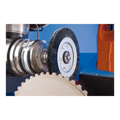 PFERD TOOLS Rundbürste schmal ungezopft RBU Ø200x16xvariable Bohrung Kunststoffbesatz-Ø0,40