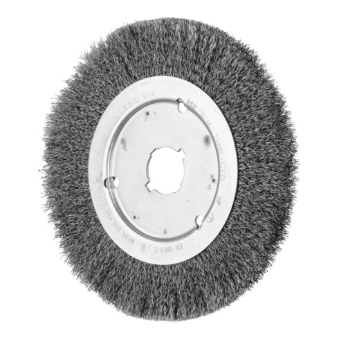 PFERD TOOLS Rundbürste schmal ungezopft RBU Ø200x16xvariable Bohrung Stahl-Draht-Ø0,25