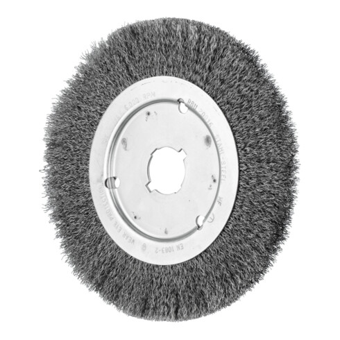 PFERD TOOLS Rundbürste schmal ungezopft RBU Ø200x16xvariable Bohrung Stahl-Draht-Ø0,25