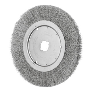 PFERD TOOLS Rundbürste schmal ungezopft RBU Ø250x20xvariable Bohrung Edelstahl-Draht-Ø0,30