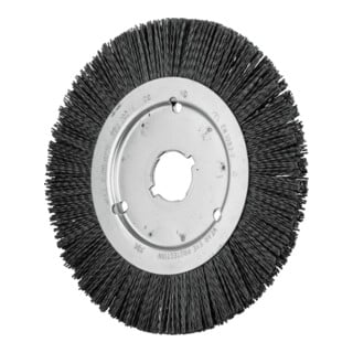 PFERD TOOLS Rundbürste schmal ungezopft RBU Ø 200x16xvariable Bohrung Keramik-Filament-Ø 1,10mm Korn 120