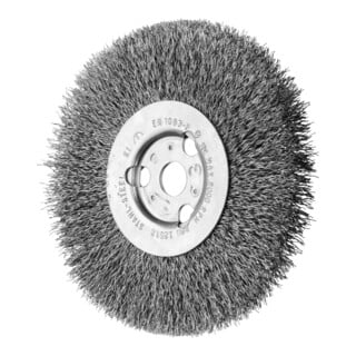 PFERD TOOLS Rundbürste schmal ungezopft RBU Ø125x12x14 mm Bohrung Stahl-Draht-Ø0,30
