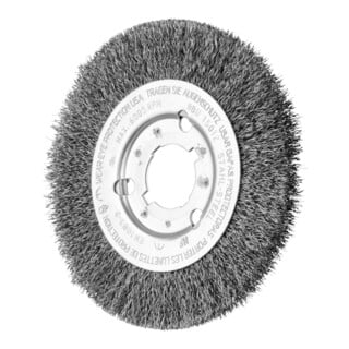 PFERD TOOLS Rundbürste schmal ungezopft RBU Ø150x12xvariable Bohrung Stahl-Draht-Ø0,25