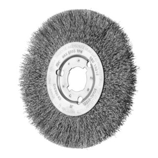PFERD TOOLS Rundbürste schmal ungezopft RBU Ø180x12xvariable Bohrung Stahl-Draht-Ø0,30