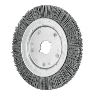 PFERD TOOLS Rundbürste schmal ungezopft RBU Ø200x16xvariable Bohrung SiC-Filament-Ø0,90 Korn 180