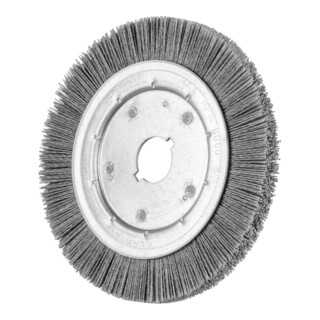 PFERD TOOLS Rundbürste schmal ungezopft RBU Ø200x16xvariable Bohrung SiC-Filament-Ø0,90 Korn 80
