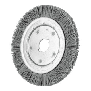 PFERD TOOLS Rundbürste schmal ungezopft RBU Ø200x16xvariable Bohrung SiC-Filament-Ø0,90 Korn 80