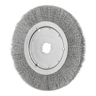 PFERD TOOLS Rundbürste schmal ungezopft RBU Ø250x20xvariable Bohrung Edelstahl-Draht-Ø0,30