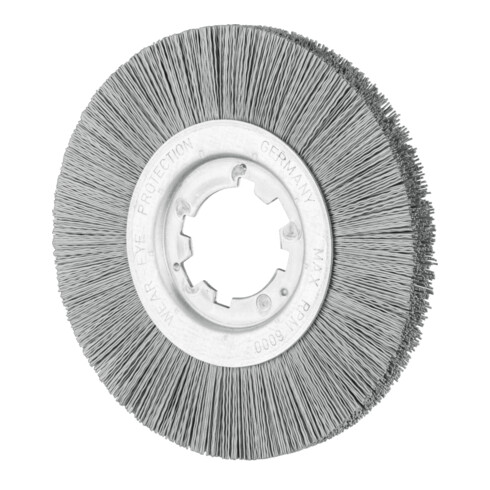 PFERD TOOLS Rundbürste ungezopft RBU Ø 200x13x50,8 mm Bohrung SiC-Filament-Ø 0,55 mm Korn 320 stationär