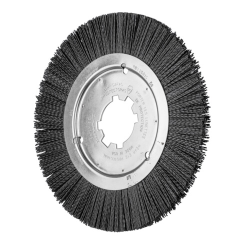 PFERD TOOLS Rundbürste ungezopft RBU Ø 250x15x50,8 mm Bohrung Keramik-Filament-Ø 1,10mm Korn 120 stationär