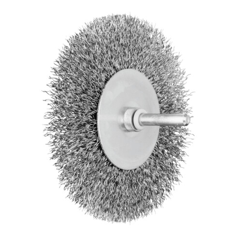 PFERD TOOLS Rundbürste ungezopft RBU Ø100x10mm Schaft-Ø6 mm Stahl-Draht-Ø0,30
