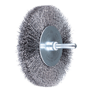 PFERD TOOLS Rundbürste ungezopft RBU Ø100x15 mm Schaft-Ø6 mm Stahl-Draht-Ø0,20