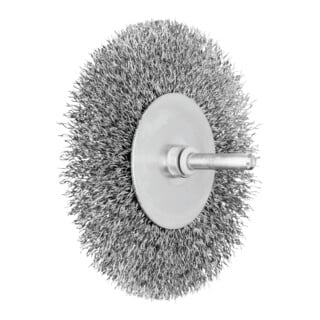 PFERD TOOLS Rundbürste ungezopft RBU Ø100x15 mm Schaft-Ø6 mm Stahl-Draht-Ø0,30