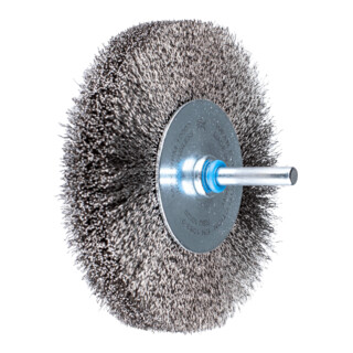 PFERD TOOLS Rundbürste ungezopft RBU Ø100x20mm Schaft-Ø6 mm Edelstahl-Draht-Ø0,20