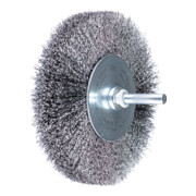 PFERD TOOLS Rundbürste ungezopft RBU Ø100x20mm Schaft-Ø6 mm Stahl-Draht-Ø0,20