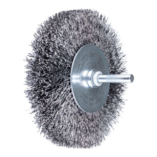 PFERD TOOLS Rundbürste ungezopft RBU Ø100x20mm Schaft-Ø6 mm Stahl-Draht-Ø0,30
