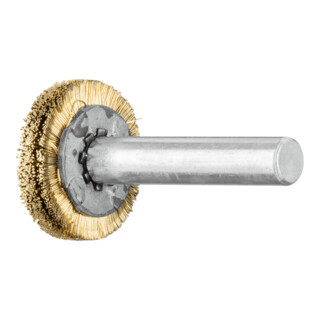 PFERD TOOLS Rundbürste ungezopft RBU Ø20x4 mm Schaft-Ø6 mm Messing-Draht-Ø0,20