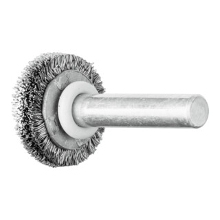 PFERD TOOLS Rundbürste mit Schaft, ungezopft RBU 7004/6 ST 0,20 0.2 mm gewellter Draht