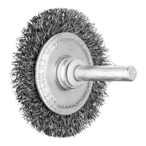 PFERD TOOLS Rundbürste ungezopft RBU Ø50x4 mm Schaft-Ø6 mm Stahl-Draht-Ø0,20