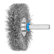 PFERD TOOLS Rundbürste ungezopft RBU Ø60x10mm Schaft-Ø6 mm Edelstahl-Draht-Ø0,20