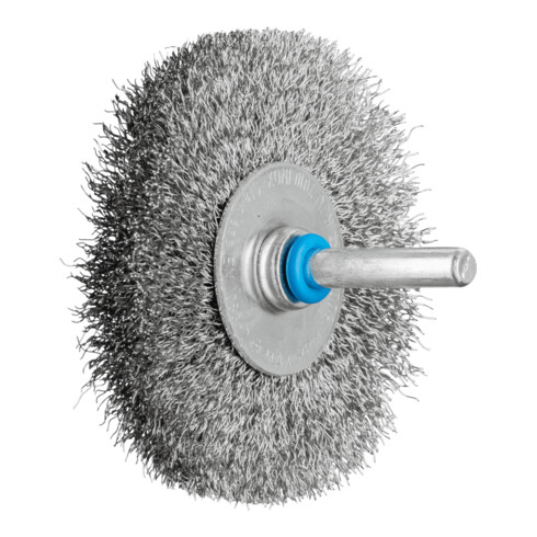 PFERD TOOLS Rundbürste ungezopft RBU Ø70x10mm Schaft-Ø6 mm Edelstahl-Draht-Ø0,20