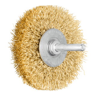 PFERD TOOLS Rundbürste ungezopft RBU Ø70x15 mm Schaft-Ø6 mm Messing-Draht-Ø0,30