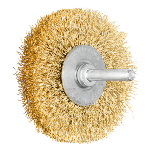 PFERD TOOLS Rundbürste ungezopft RBU Ø70x15 mm Schaft-Ø6 mm Messing-Draht-Ø0,30