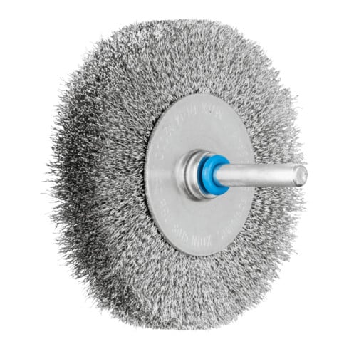 PFERD TOOLS Rundbürste ungezopft RBU Ø80x15 mm Schaft-Ø6 mm Edelstahl-Draht-Ø0,15