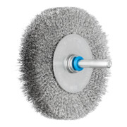 PFERD TOOLS Rundbürste ungezopft RBU Ø80x15 mm Schaft-Ø6 mm Edelstahl-Draht-Ø0,15